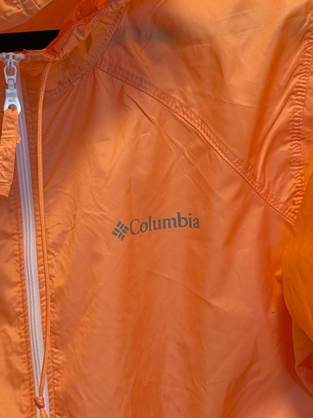 Columbia Lightweight Orange Windbreaker Jacket NWOT size MEDIUM M